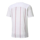 Camisa Manchester City Pré-jogo 25/26 - Torcedor Puma Masculina - Branca com detalhes em vinho