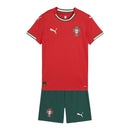 Kit Infantil Seleção Portugal I 25/26 - Puma - Vermelho e verde