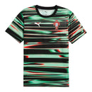 Camisa Seleção Portugal Pré-jogo 25/26 - Torcedor Puma Masculina - Preta com detalhes em verde e vermelho