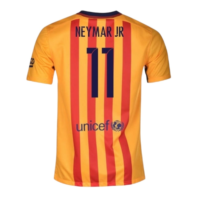 Camisa Retrô Barcelona II 2015/16 - Masculina Nike - Amarela com detalhes em azul e vermelho