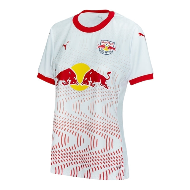 Camisa Red Bull Bragantino I 25/26 -  Puma Feminina - Branca com detalhes em vermelho