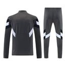 Conjunto Real Madrid Treino 25/26 - Masculino Adidas - Cinza com detalhes em azul e branco