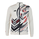 Jaqueta Corta-Vento São Paulo Pré-jogo 25/26 - Masculina New Balance - Branca com detalhes em preto e vermelho