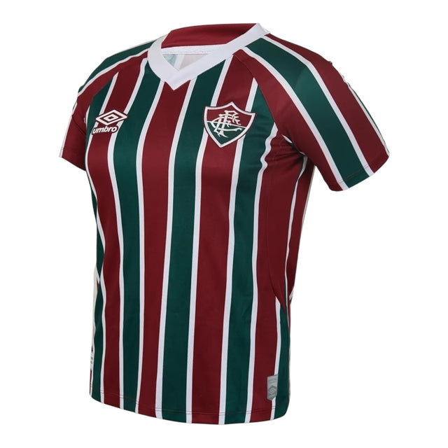 Camisa Fluminense I 25/26 -  Umbro Feminina - Vermelha e verde com detalhes em branco