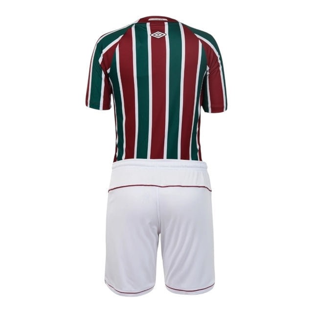 Kit Infantil Fluminense I 25/26 - Umbro - Vermelha e verde com detalhes em branco