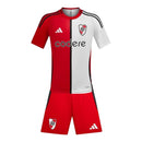 Kit Infantil River Plate III 25/26 - Adidas - Vermelho e branco