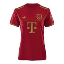 Camisa Bayern de Munique Edição especial Aniversário 125 anos 25/26 -  Adidas Feminina - Vinho com detalhes em dourado