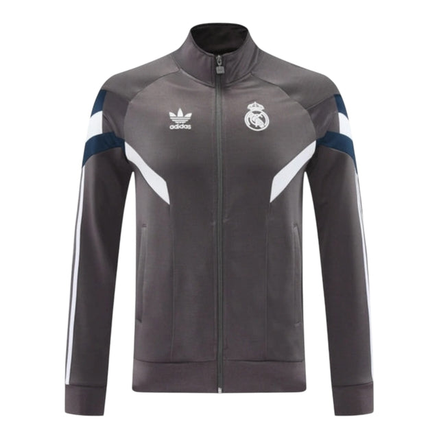 Jaqueta Corta-Vento Real Madrid 25/26 - Masculina Adidas - Cinza