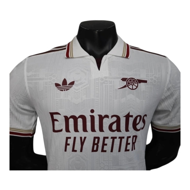 Camisa Arsenal III 25/26 - Jogador Adidas Masculina - Branca com detalhes em vinho