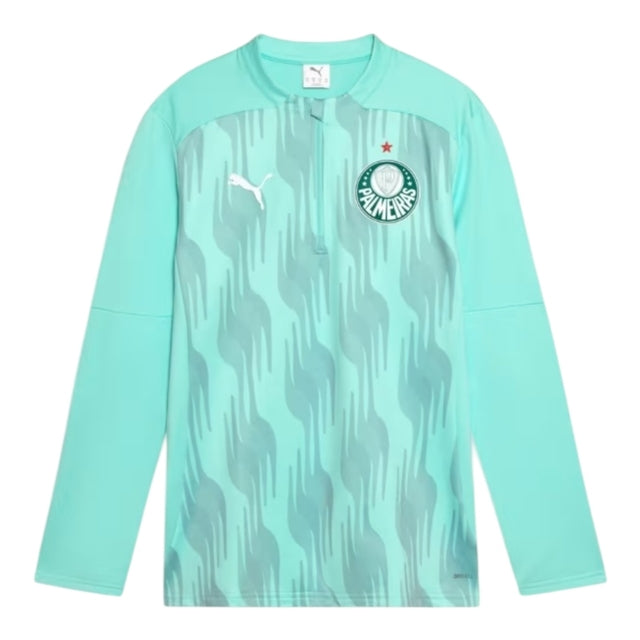 Jaqueta Corta-Vento Palmeiras Pré-jogo 25/26 - Masculina Puma - Verde com detalhes em branco