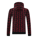 Jaqueta Corta-Vento Manchester United Treino - Masculina Adidas - Preta com detalhes em vermelho