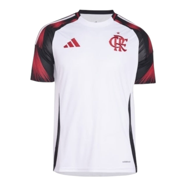 Camisa Flamengo II 25/26 - Torcedor Adidas Masculina - Branca com detalhes em preto e vermelho