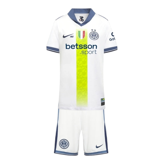 Kit Infantil Inter de Milão Edição especial Valentino Rossi II 24/25 - Nike - Branco com detalhes em azul