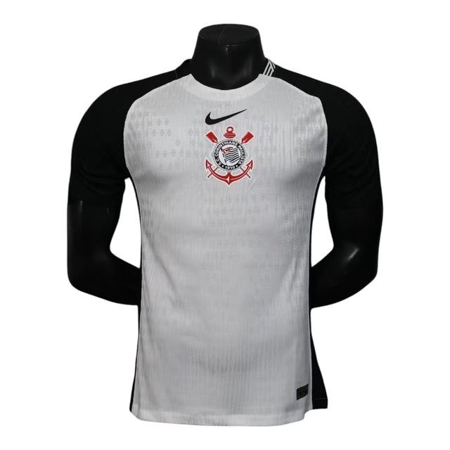 Camisa Corinthians I 25/26 - Jogador Nike Masculina - Branca e preta