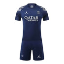 Kit Infantil Paris Saint-Germain Treino 25/26 - Jordan - Azul com detalhes em branco