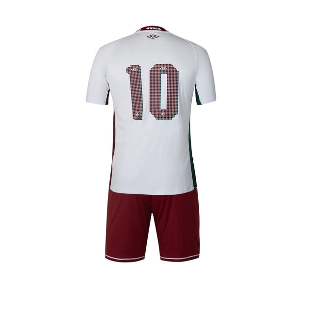 Kit Infantil Fluminense II 25/26 - Umbro - Branco com detalhes em vermelho e verde