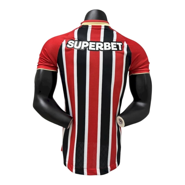 Camisa São Paulo II 25/26 - Jogador New Balance Masculina - Vermelha e preta