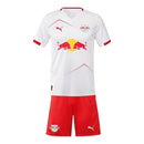 Kit Infantil Red Bull Leipzig I 25/26 - Puma - Branco e vermelho