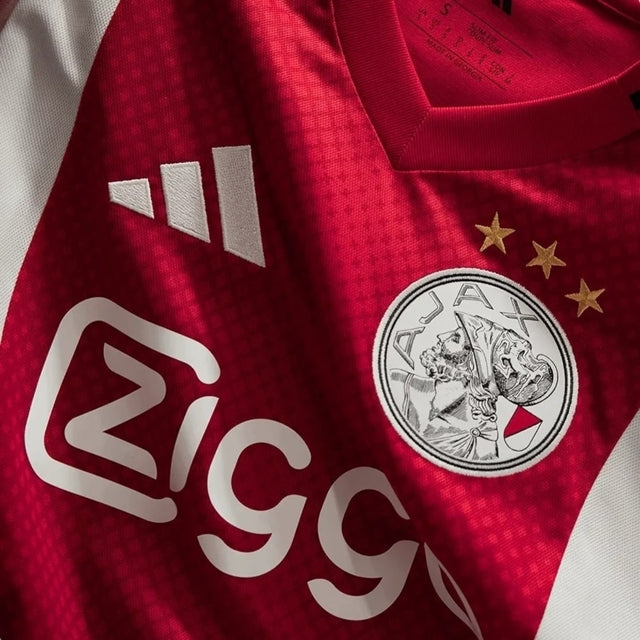 Camisa Ajax I 25/26 -  Adidas Feminina - Branca e vermelha