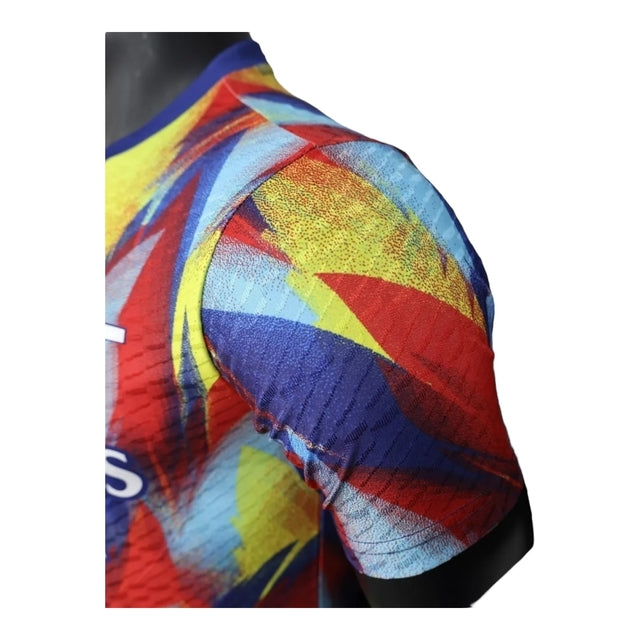 Camisa Arsenal Pré-jogo 25/26 - Jogador Adidas Masculina - Azul e vermelha e amarela