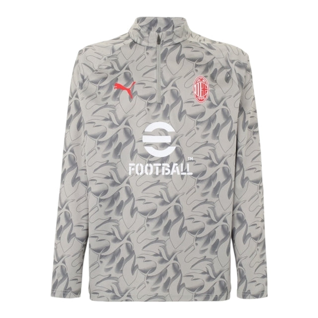 Jaqueta Corta-Vento AC Milan Pré-jogo 25/26 - Masculina Puma - Cinza