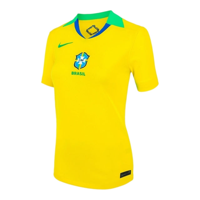 Camisa Seleção Brasileira I 25/26 -  Nike Feminina - Amarela com detalhes em verde