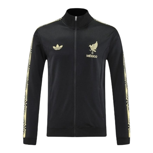 Jaqueta Corta-Vento Seleção México I 25/26 - Masculina Adidas - Preta com detalhes em dourado