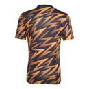 Camisa Roma Pré-jogo 25/26 - Torcedor Adidas Masculina - Preta com detalhes em laranja
