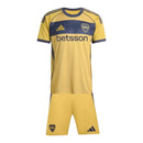 Kit Infantil Boca Juniors II 25/26 - Adidas - Amarelo com detalhes em azul