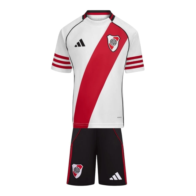 Kit Infantil River Plate I 25/26 - Adidas - Vermelho e branco