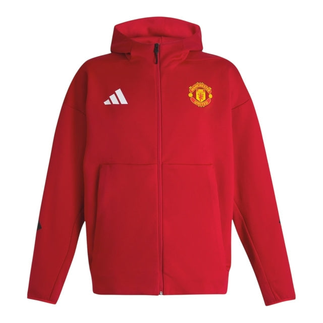 Jaqueta Corta-Vento Manchester United Hino 25/26 - Masculino Adidas - Vermelha