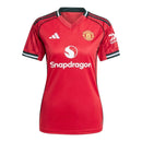 Camisa Manchester United I 25/26 -  Adidas Feminina - Vermelha com detalhes em preto
