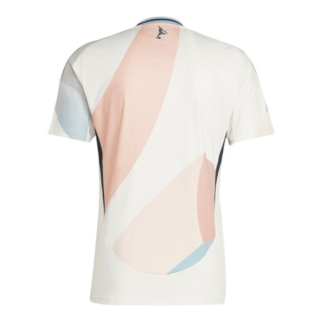 Camisa Seleção Espanha Eurocopa II 25/26 - Torcedor Adidas Masculina - Branca com detalhes em rosa e azul