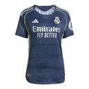 Camisa Real Madrid II 25/26 -  Adidas Feminina - Azul com detalhes em amarelo