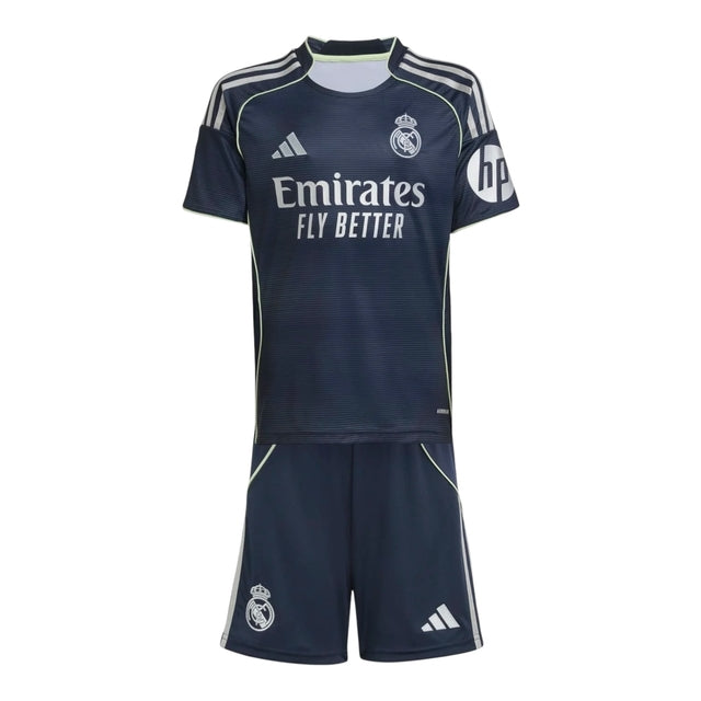 Kit Infantil Real Madrid II 25/26 - Adidas - Azul com detalhes em amarelo