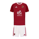 Kit Infantil Al-Ahly I 25/26 - Adidas - Vermelho e branco