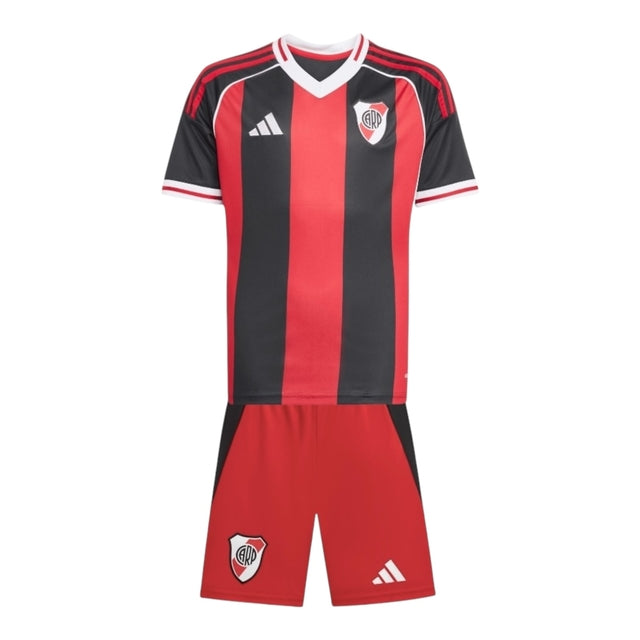 Kit Infantil River Plate II 25/26 - Adidas - Vermelho e preto