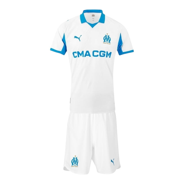 Kit Infantil Marseille I 25/26 - Puma - Branco e azul