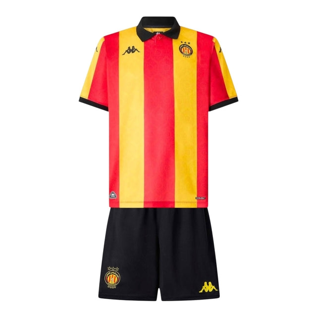 Kit Infantil Espérance de Tunis I 25/26 - Kappa - Vermelho e amarelo e preto