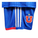 Kit Infantil Universidade de Chile I 23/24- Adidas - Azul com detalhes em vermelho e branco
