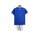 Kit Infantil Everton I 23/24 - Hummel - Azul com detalhes em branco