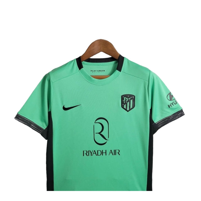 Kit Infantil Atletico de Madrid II 23/24 - Nike - Verde com detalhes em preto