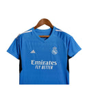 Kit Infantil Real Madrid Goleiro I 23/24 - Adidas - Azul com detalhes em preto e branco