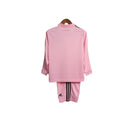 Kit Infantil Inter Miami CF I manga longa 23/24 - Adidas - Rosa com detalhes em preto