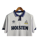 Camisa Tottenham I Retrô 91/93 - Umbro Masculina - Branca com detalhes em azul