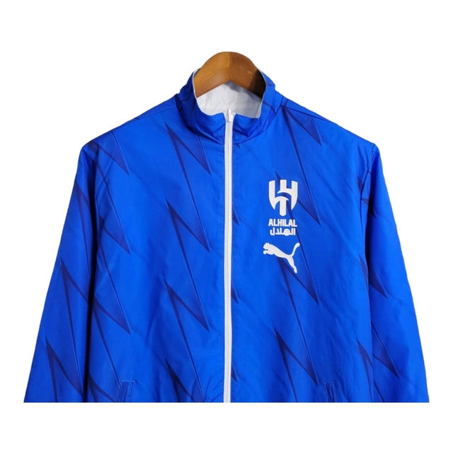 Jaqueta Corta-Vento Al-Hilal 23/24 dupla face - Masculina Puma - Azul e branca