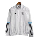 Jaqueta Corta-Vento Seleção da Alemanha 23/24 - Masculina Adidas - Branca com detalhes em azul e preto