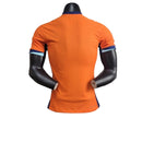 Camisa Seleção da Holanda I 24/25 - Jogador Nike Masculina - Laranja com detalhes em azul