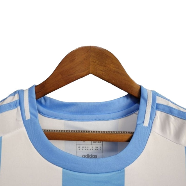 Camisa Seleção da Argentina I 24/25 -  Adidas Feminina - Branca com listras em azul
