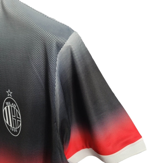 Camisa Retrô AC Milan Treino 1995/1996 - Masculina Lotto - Vermelha e preta